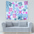 Hawaii Tapa Tribal Tapestry With Hawaiian Quilt Pattern Blue - Wonder Print Shop
