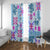 Hawaii Tapa Tribal Window Curtain With Hawaiian Quilt Pattern Blue - Wonder Print Shop