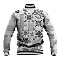 Hawaii Tapa Tribal Baseball Jacket With Hawaiian Quilt Pattern Black LT9 - Wonder Print Shop