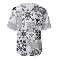 Hawaii Tapa Tribal Baseball Jersey With Hawaiian Quilt Pattern Black LT9 - Wonder Print Shop