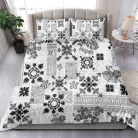 Hawaii Tapa Tribal Bedding Set With Hawaiian Quilt Pattern Black LT9 - Wonder Print Shop