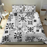 Hawaii Tapa Tribal Bedding Set With Hawaiian Quilt Pattern Black LT9 - Wonder Print Shop