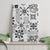 Hawaii Tapa Tribal Canvas Wall Art With Hawaiian Quilt Pattern Black LT9 - Wonder Print Shop
