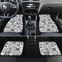 Hawaii Tapa Tribal Car Mats With Hawaiian Quilt Pattern Black LT9 - Wonder Print Shop