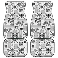 Hawaii Tapa Tribal Car Mats With Hawaiian Quilt Pattern Black LT9 - Wonder Print Shop