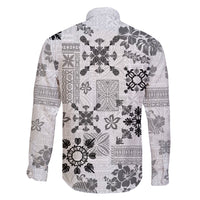 Hawaii Tapa Tribal Family Matching Short Sleeve Bodycon Dress and Hawaiian Shirt With Hawaiian Quilt Pattern Black - Wonder Print Shop