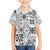 Hawaii Tapa Tribal Kid Hawaiian Shirt With Hawaiian Quilt Pattern Black - Wonder Print Shop
