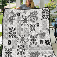 Hawaii Tapa Tribal Quilt With Hawaiian Quilt Pattern Black - Wonder Print Shop