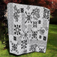 Hawaii Tapa Tribal Quilt With Hawaiian Quilt Pattern Black - Wonder Print Shop