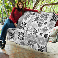 Hawaii Tapa Tribal Quilt With Hawaiian Quilt Pattern Black - Wonder Print Shop