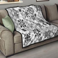 Hawaii Tapa Tribal Quilt With Hawaiian Quilt Pattern Black - Wonder Print Shop