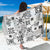 Hawaii Tapa Tribal Sarong With Hawaiian Quilt Pattern Black - Wonder Print Shop