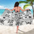 Hawaii Tapa Tribal Sarong With Hawaiian Quilt Pattern Black - Wonder Print Shop