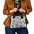 Hawaii Tapa Tribal Shoulder Handbag With Hawaiian Quilt Pattern Black LT9