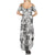 Hawaii Tapa Tribal Summer Maxi Dress With Hawaiian Quilt Pattern Black - Wonder Print Shop