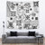 Hawaii Tapa Tribal Tapestry With Hawaiian Quilt Pattern Black - Wonder Print Shop