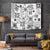 Hawaii Tapa Tribal Tapestry With Hawaiian Quilt Pattern Black - Wonder Print Shop