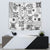 Hawaii Tapa Tribal Tapestry With Hawaiian Quilt Pattern Black - Wonder Print Shop