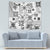 Hawaii Tapa Tribal Tapestry With Hawaiian Quilt Pattern Black - Wonder Print Shop