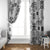 Hawaii Tapa Tribal Window Curtain With Hawaiian Quilt Pattern Black - Wonder Print Shop