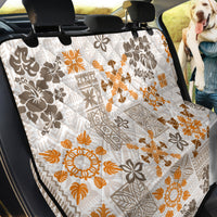 Hawaii Tapa Tribal Back Car Seat Cover With Hawaiian Quilt Pattern Gold LT9 - Wonder Print Shop