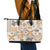 Hawaii Tapa Tribal Leather Tote Bag With Hawaiian Quilt Pattern Gold - Wonder Print Shop