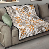 Hawaii Tapa Tribal Quilt With Hawaiian Quilt Pattern Gold - Wonder Print Shop