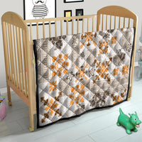Hawaii Tapa Tribal Quilt With Hawaiian Quilt Pattern Gold - Wonder Print Shop