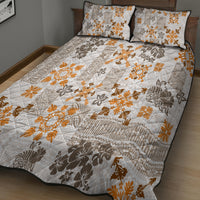 Hawaii Tapa Tribal Quilt Bed Set With Hawaiian Quilt Pattern Gold - Wonder Print Shop