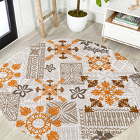 hawaii-tapa-tribal-round-carpet-with-hawaiian-quilt-pattern-gold