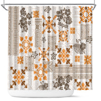 hawaii-tapa-tribal-shower-curtain-with-hawaiian-quilt-pattern-gold