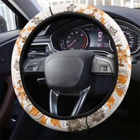 Hawaii Tapa Tribal Steering Wheel Cover With Hawaiian Quilt Pattern Gold - Wonder Print Shop