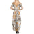 Hawaii Tapa Tribal Summer Maxi Dress With Hawaiian Quilt Pattern Gold - Wonder Print Shop
