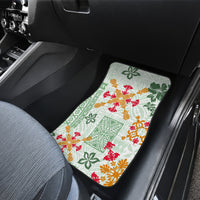 Hawaii Tapa Tribal Car Mats With Hawaiian Quilt Pattern Green LT9 - Wonder Print Shop