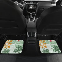 Hawaii Tapa Tribal Car Mats With Hawaiian Quilt Pattern Green LT9 - Wonder Print Shop