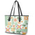 Hawaii Tapa Tribal Leather Tote Bag With Hawaiian Quilt Pattern Green - Wonder Print Shop