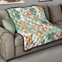 Hawaii Tapa Tribal Quilt With Hawaiian Quilt Pattern Green - Wonder Print Shop