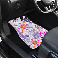 Hawaii Tapa Tribal Car Mats With Hawaiian Quilt Pattern Violet LT9 - Wonder Print Shop