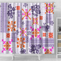 hawaii-tapa-tribal-shower-curtain-with-hawaiian-quilt-pattern-violet