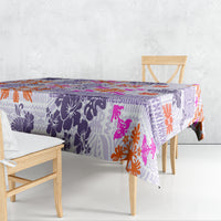 Hawaii Tapa Tribal Tablecloth With Hawaiian Quilt Pattern Violet - Wonder Print Shop