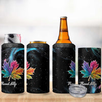 Rainbow Maple Leaf 4 in 1 Can Cooler Tumbler Canada Pride Show Your Colors LT9 - Wonder Print Shop