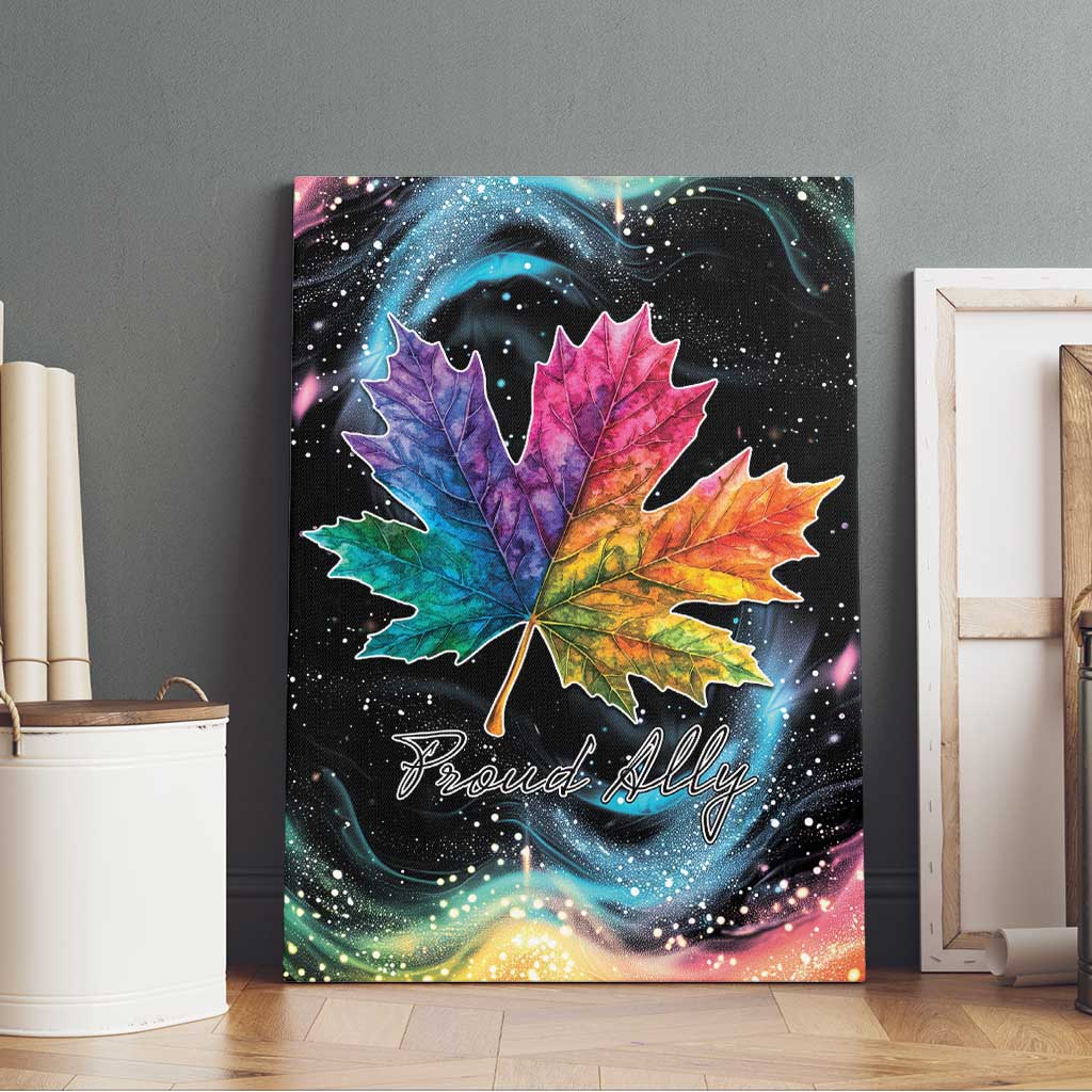 Rainbow Maple Leaf Canvas Wall Art Canada Pride Show Your Colors LT9 - Wonder Print Shop