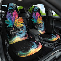 Rainbow Maple Leaf Car Seat Cover Canada Pride Show Your Colors LT9 - Wonder Print Shop