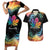 Rainbow Maple Leaf Couples Matching Short Sleeve Bodycon Dress and Hawaiian Shirt Canada Pride Show Your Colors LT9 - Wonder Print Shop