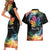 Rainbow Maple Leaf Couples Matching Short Sleeve Bodycon Dress and Hawaiian Shirt Canada Pride Show Your Colors LT9 - Wonder Print Shop