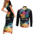 Rainbow Maple Leaf Couples Matching Short Sleeve Bodycon Dress and Long Sleeve Button Shirt Canada Pride Show Your Colors LT9 - Wonder Print Shop