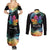 Rainbow Maple Leaf Couples Matching Summer Maxi Dress and Long Sleeve Button Shirt Canada Pride Show Your Colors LT9 - Wonder Print Shop