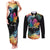 Rainbow Maple Leaf Couples Matching Tank Maxi Dress and Long Sleeve Button Shirt Canada Pride Show Your Colors LT9 - Wonder Print Shop