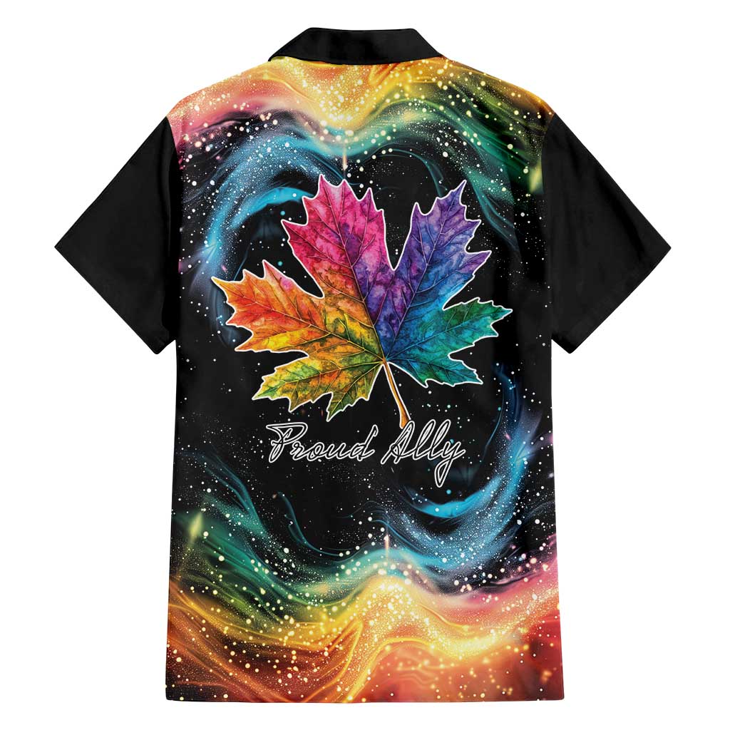 Rainbow Maple Leaf Family Matching Tank Maxi Dress and Hawaiian Shirt Canada Pride Show Your Colors - Wonder Print Shop