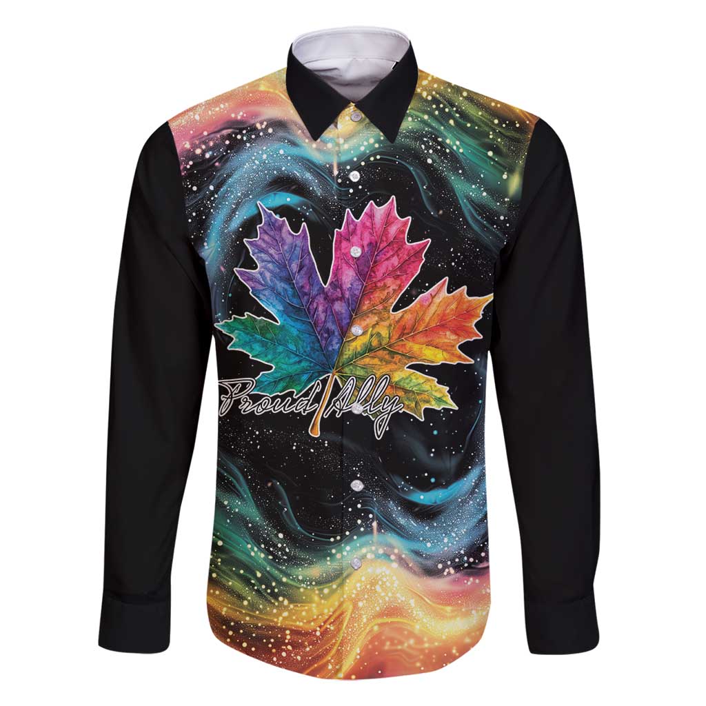 Rainbow Maple Leaf Family Matching Tank Maxi Dress and Hawaiian Shirt Canada Pride Show Your Colors - Wonder Print Shop